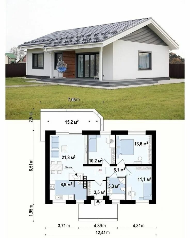 Проект дома с планировкой 100 кв Строительство и проектирование ВКонтакте House construction plan, House plan gal