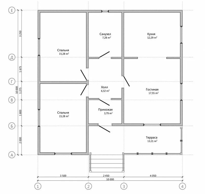 Проект дома с террасой одноэтажный чертеж Pin on дом Floor plans, Architecture