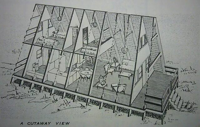 Проект дома шалаша с чертежами The Return of A-Frame Cabins A frame cabin plans, A frame house, A frame house p