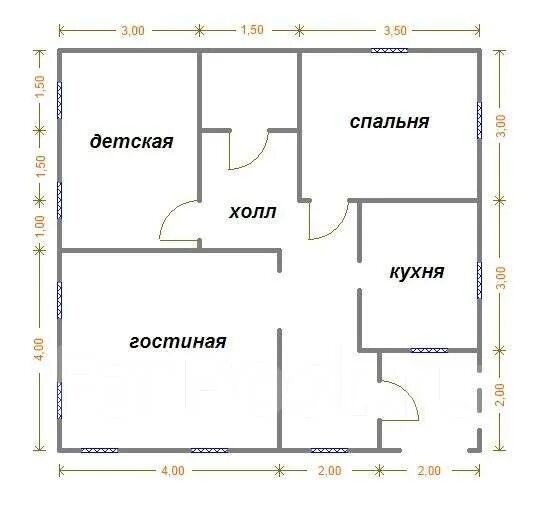 Проект домов 8х8 одноэтажный фото Дом 2-х этажный в эко чистом районе+ферма, рассрочка, аренда с выкупом, 2 000 кв