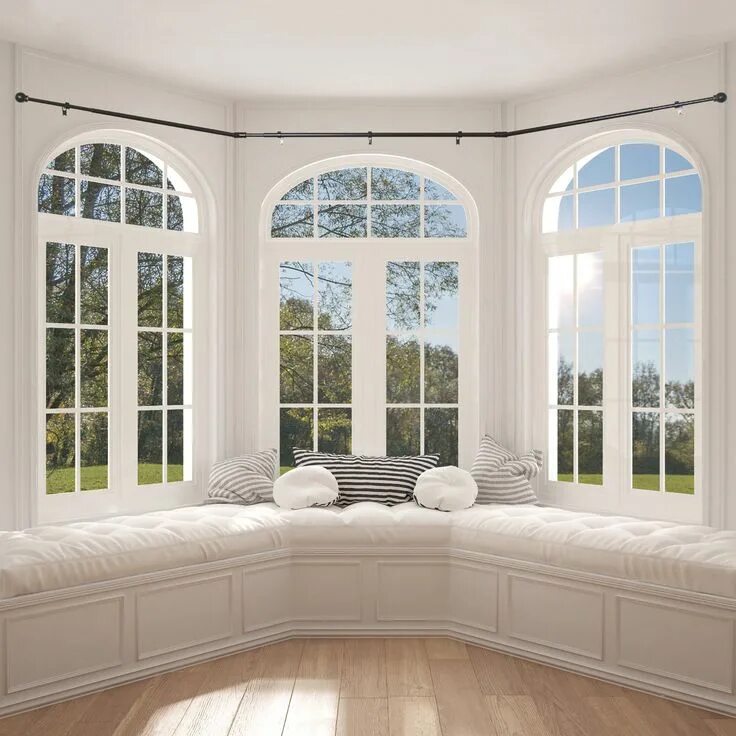 Проект эркер фото Better Homes & Gardens Bay Window Adjustable Drapery Rod Set - Walmart.com - Wal