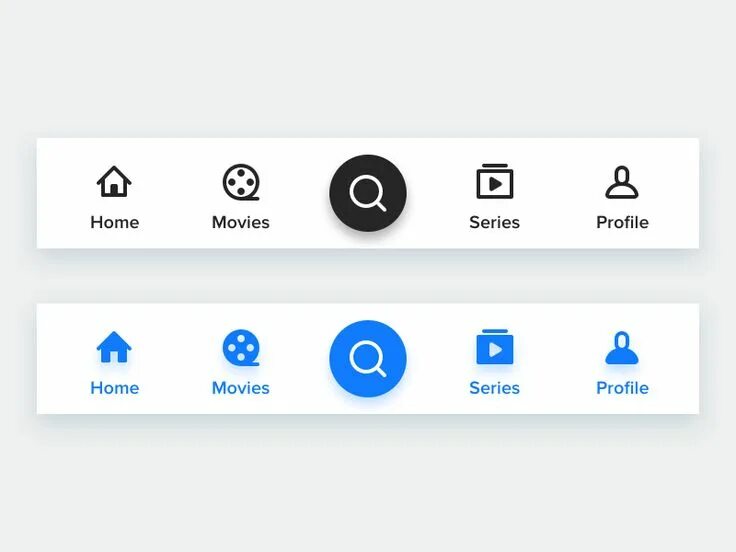 Проект фото поиск Tab Bar for simple Movie App Movie app, App ui design, Android app icon