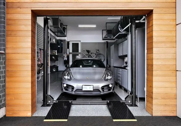 Проект гаража фото дизайн A one-car garage that's fit for two Garage design, Car garage, Garage design int