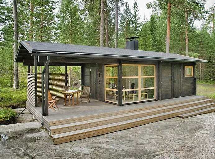 Проект гостевого домика фото designer Kalle Oikari Modern tiny house, Sun house, Small house