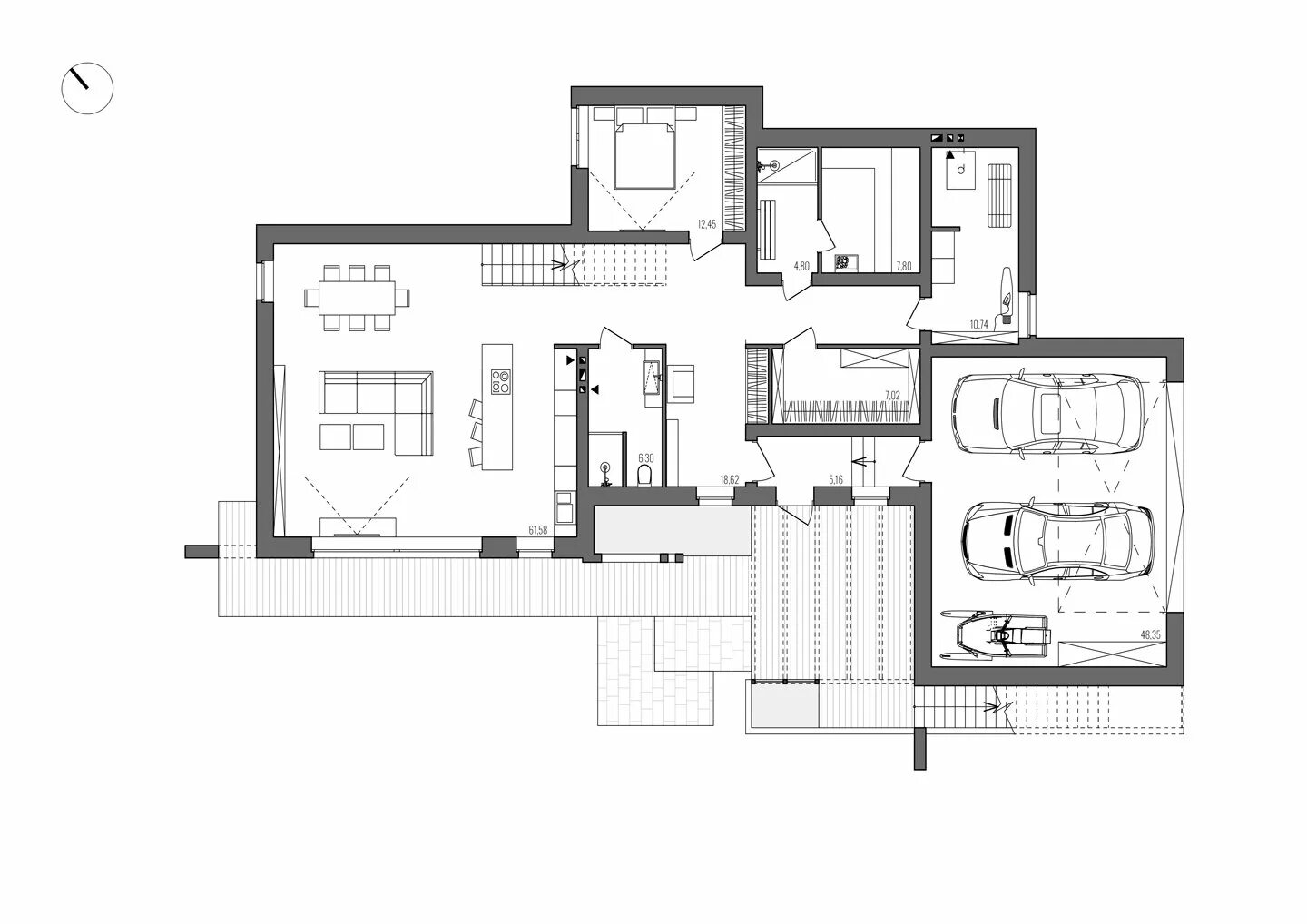 Проект хай тек дома чертежи Планировка хай тек дома фото - DelaDom.ru