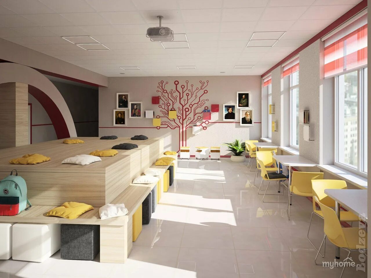 Проект интерьер класса Classroom interior design - 79 photo