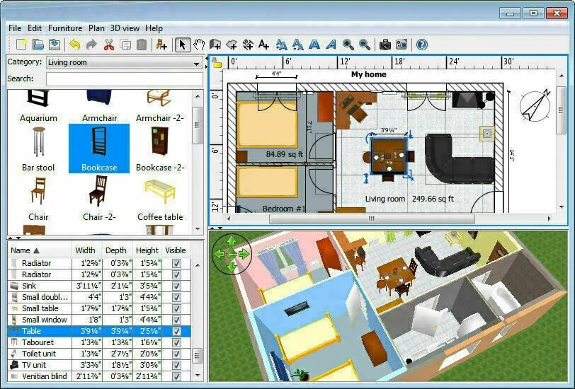 Проект интерьера квартиры программа 3D домашний дизайн интерьера, планирование дома кухня, ванная комната 3D CAD аук