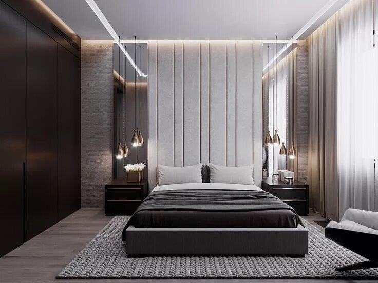 Проект интерьера спальни Bedroom on Behance Luxury bedroom master, Remodel bedroom, Modern bedroom