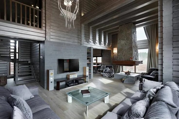 Проект интерьера загородного дома Courchevel in my pocket, artstyle homify Interior design, Lounge interiors, Inte