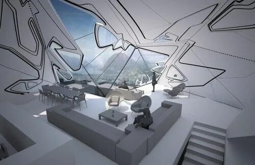 Проект искусство дизайна Futuristic Architecture, Crystal-Like Lo Monaco House Concept Futuristic home, I