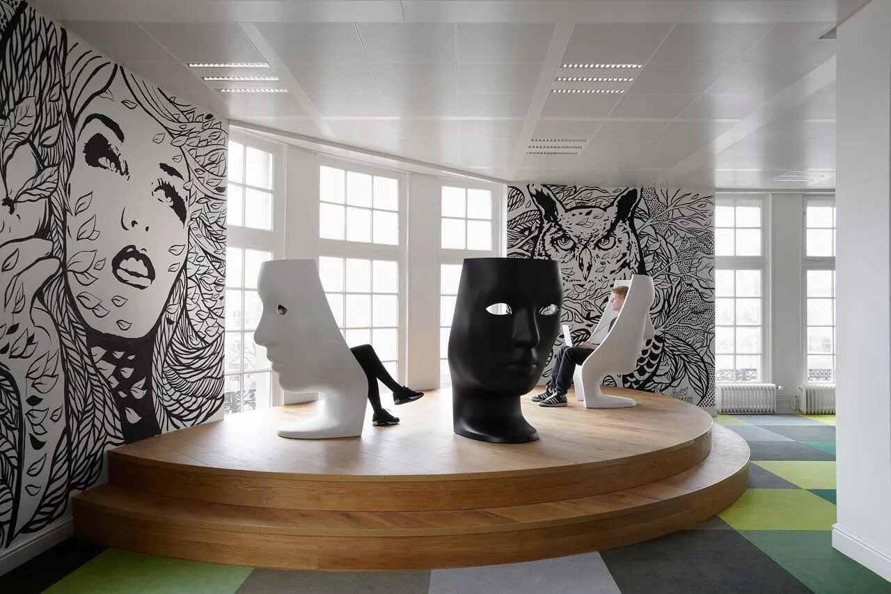 Проект искусство дизайна An Ad Agency's Seriously Surprising New Office Space Contemporary office decor, 