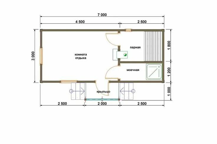 Проект каркасной бани 2х3 с чертежами Пин на доске Проекты в 2024 г Дом, Проекты, Сауна