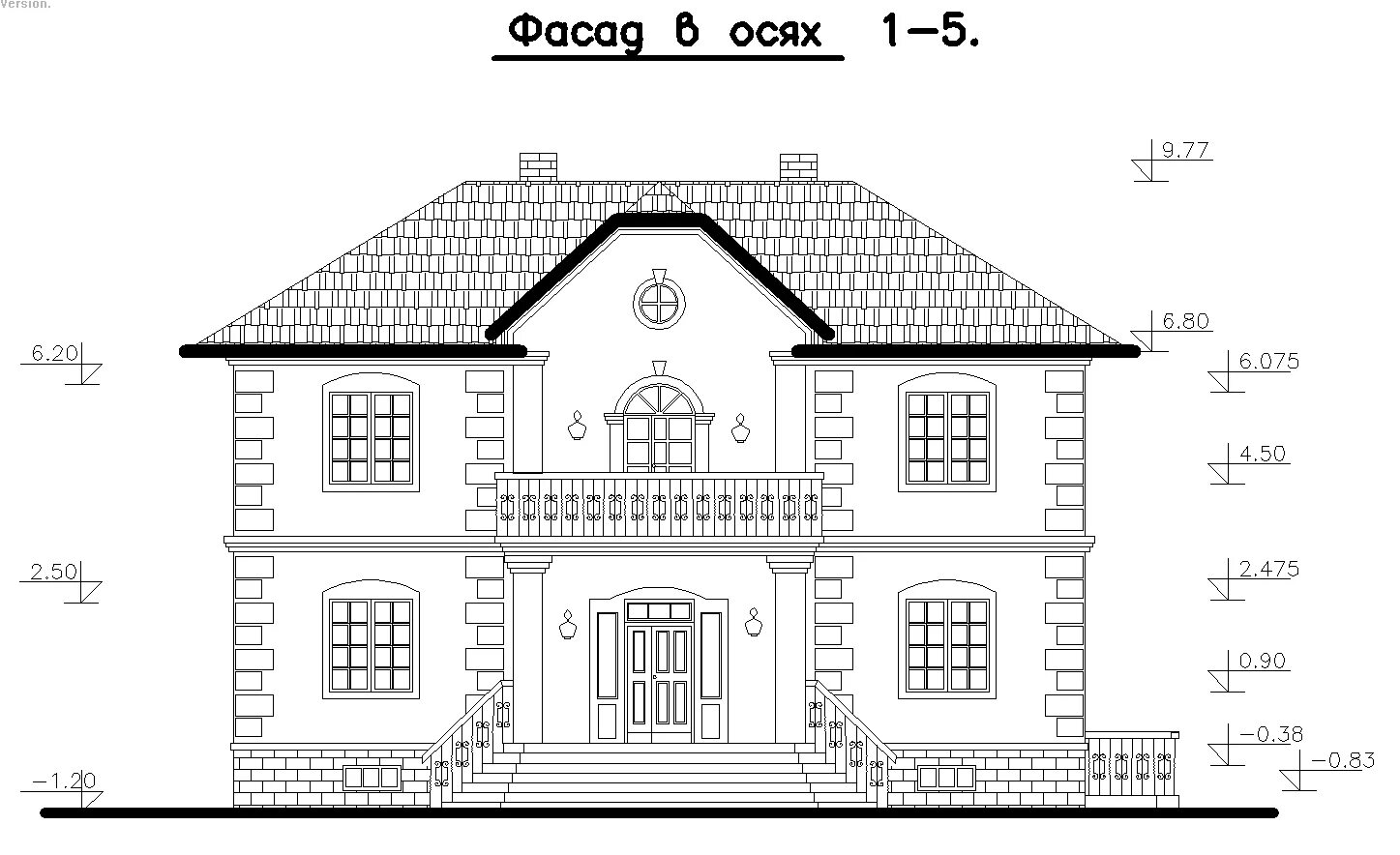 Проект кирпичного дома чертежи Готовый проект дома из кирпича № 92/54. Чертежи. Фото. Эскизы.