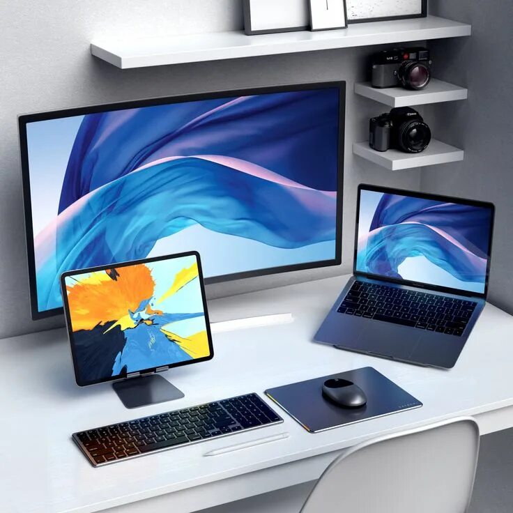 Проект компьютерный дизайн Satechi Desktop setup, Computer desk setup, Workspace design