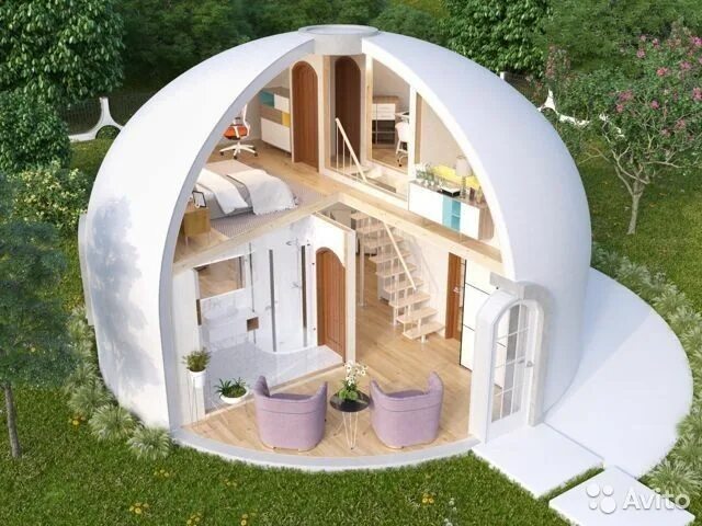 Проект круглого дома фото Pin by Roxanne Holman on Sims house ideas in 2022 Geodesic dome homes, Eco house