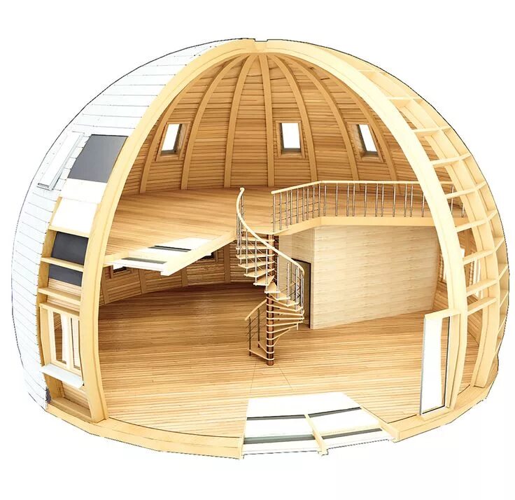 Проект круглого дома фото 7.7 Скайдом.рф Tiny house design, Geodesic dome homes, Dome house