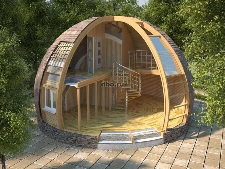 Проект круглого дома фото Pin on C'est super trop bon in 2024 Geodesic dome homes, Dome house, Village hou