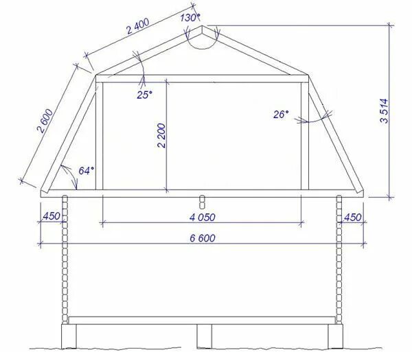 Проект крыши частного дома чертежи фото схема ломанной двухскатной крыши под мансарду Крыша, Дом, Мансарда