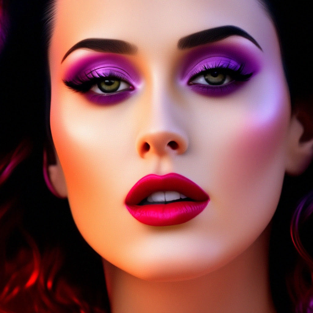 Проект макияжа "Beautiful Katy Perry face, close-up, ." - image created in Shedevrum