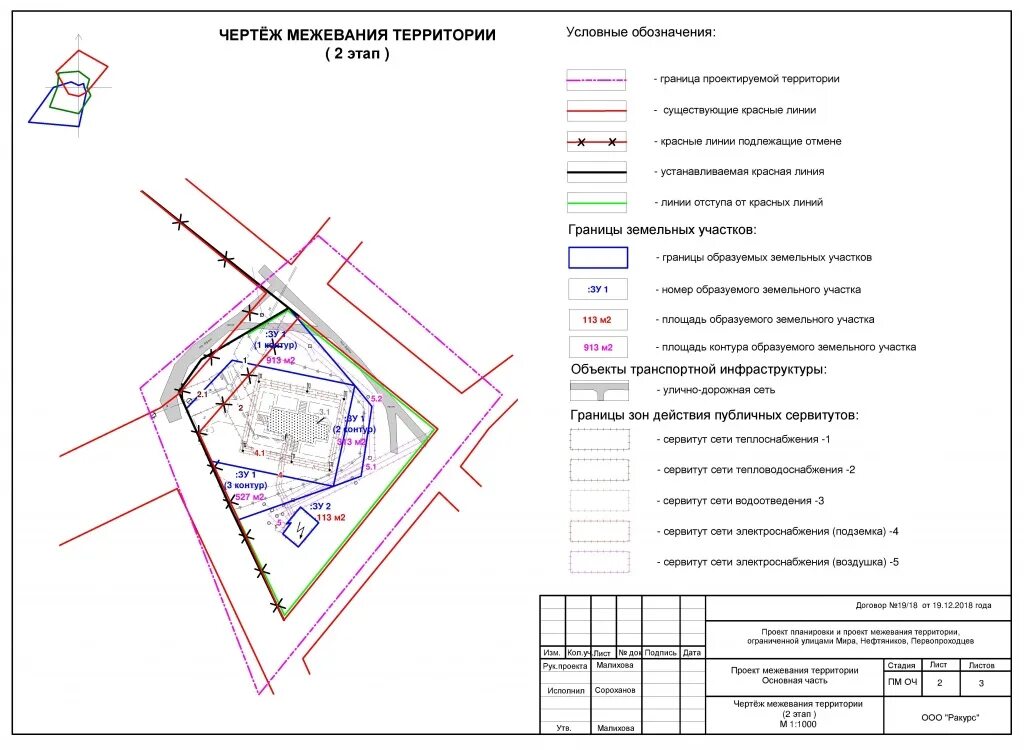 Проект межевания или схема расположения Администрация поселок Ханымей