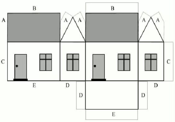 Проект модель дома 10 класс примеры Красочные рождественские деревни Paper house template, House template, Cardboard