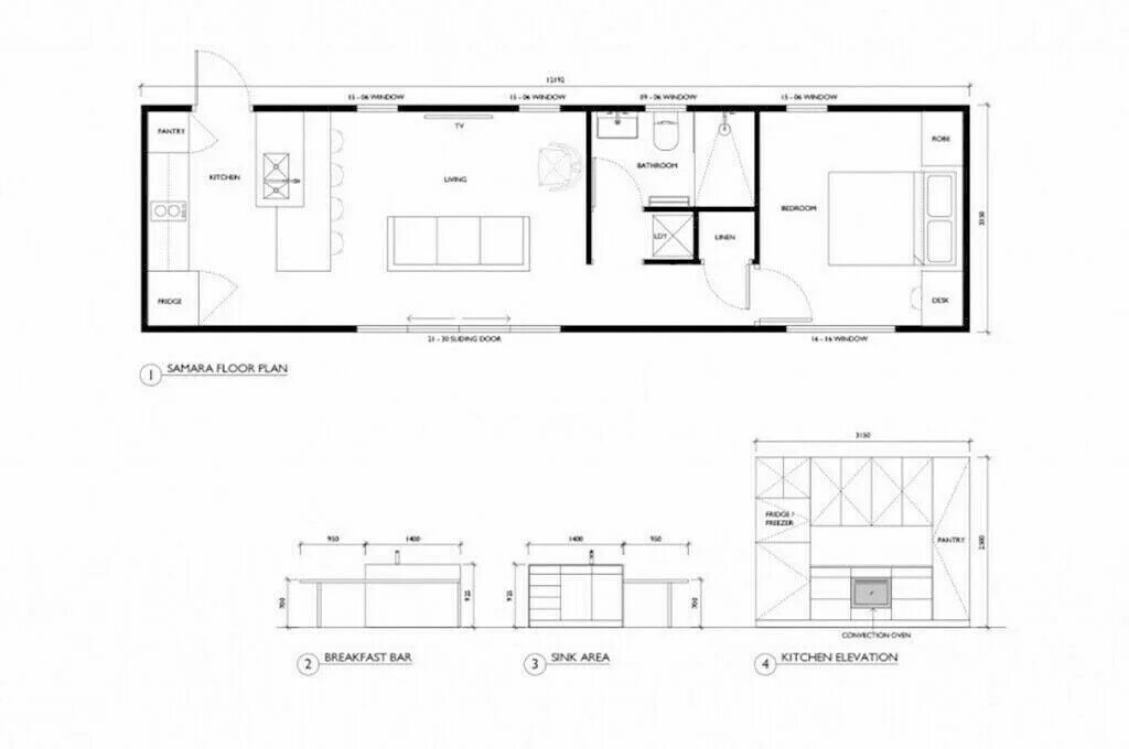 Проект модульного дома 6 на 5 чертеж Details about 40'FT Shipping Container Home 1 Bd/1 Bth With Kitch/Liv 320 Sqft i