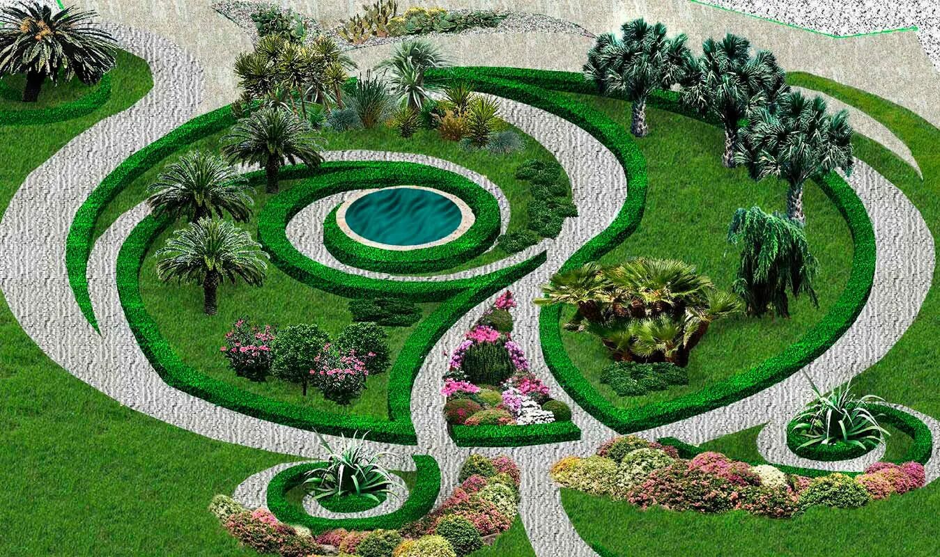 Проект на тему ландшафтный дизайн Organic landscape design - 64 photo