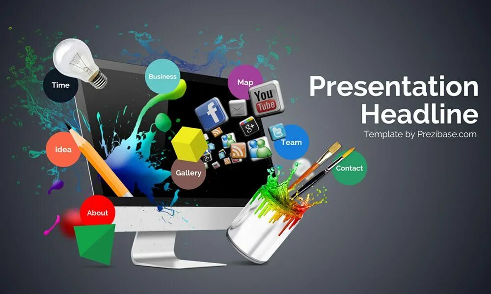 Проект на тему веб дизайн Creative Web Design Prezi Template Prezibase Creative web design, Presentation d