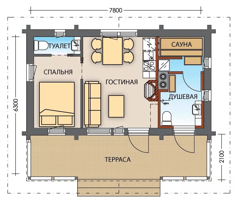 Проект одноэтажного дома бани фото Финские домики