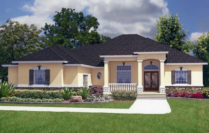 Проект одноэтажного дома фото стиль House Plan 4766-00136 - Ranch Plan: 3,454 Square Feet, 5 Bedrooms, 4 Bathrooms G