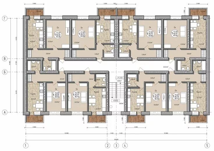 Проект планировка жилого дома план типового этажа многоквартирный жилой дом Hotel floor plan, Resort plan, Flo