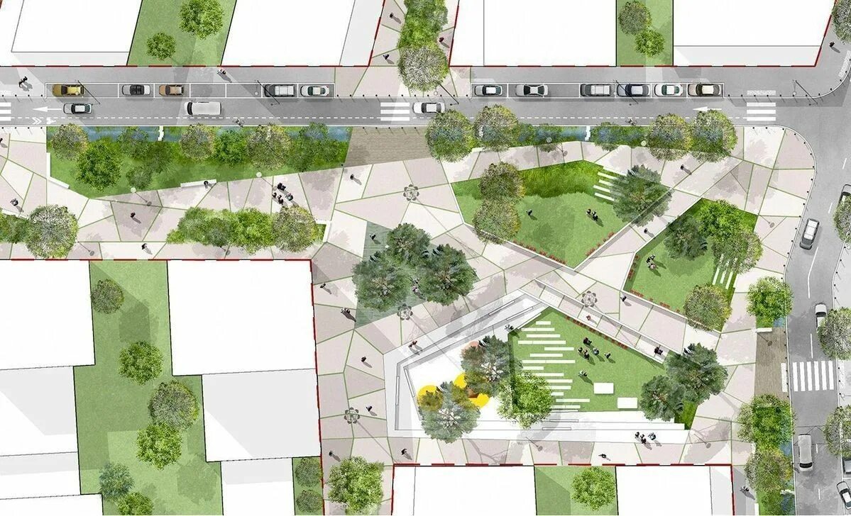 Проект планировки городской территории Pin auf arquitetura e urbanismo Landschaftsarchitektur, Urbane landschaft, Archi