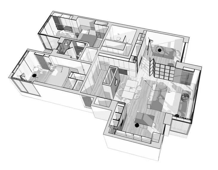 Проект планировки квартиры Architecture For Life&#x2F; Архитектура&#x2F; Дизайн Bucharest, Dream house draw