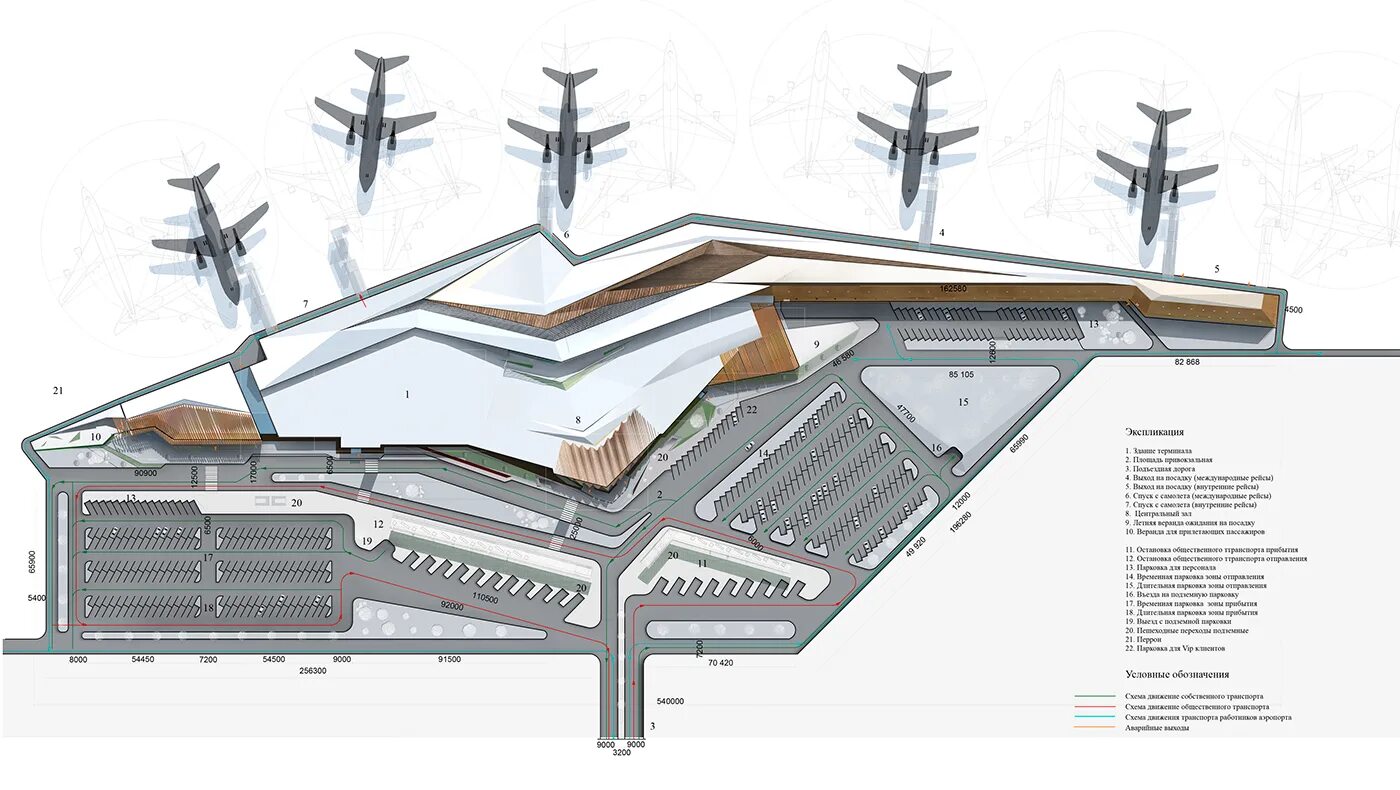 Проект планировки территории аэропорта Airport. Terminal' project (5) Images :: Behance