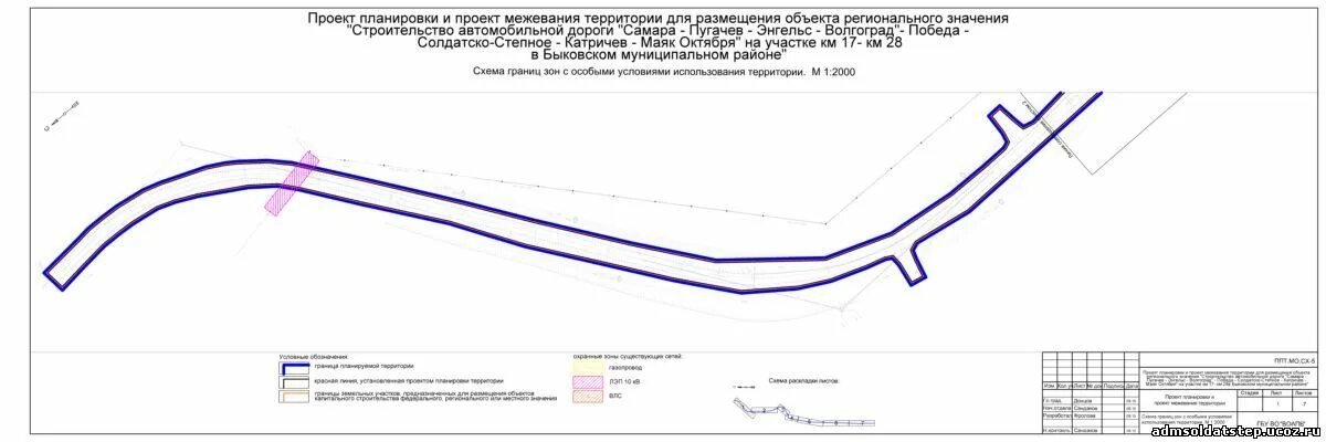 Проект планировки территории автомобильной дороги Солдатско-степное сельское поселение - Картография (продолжение)