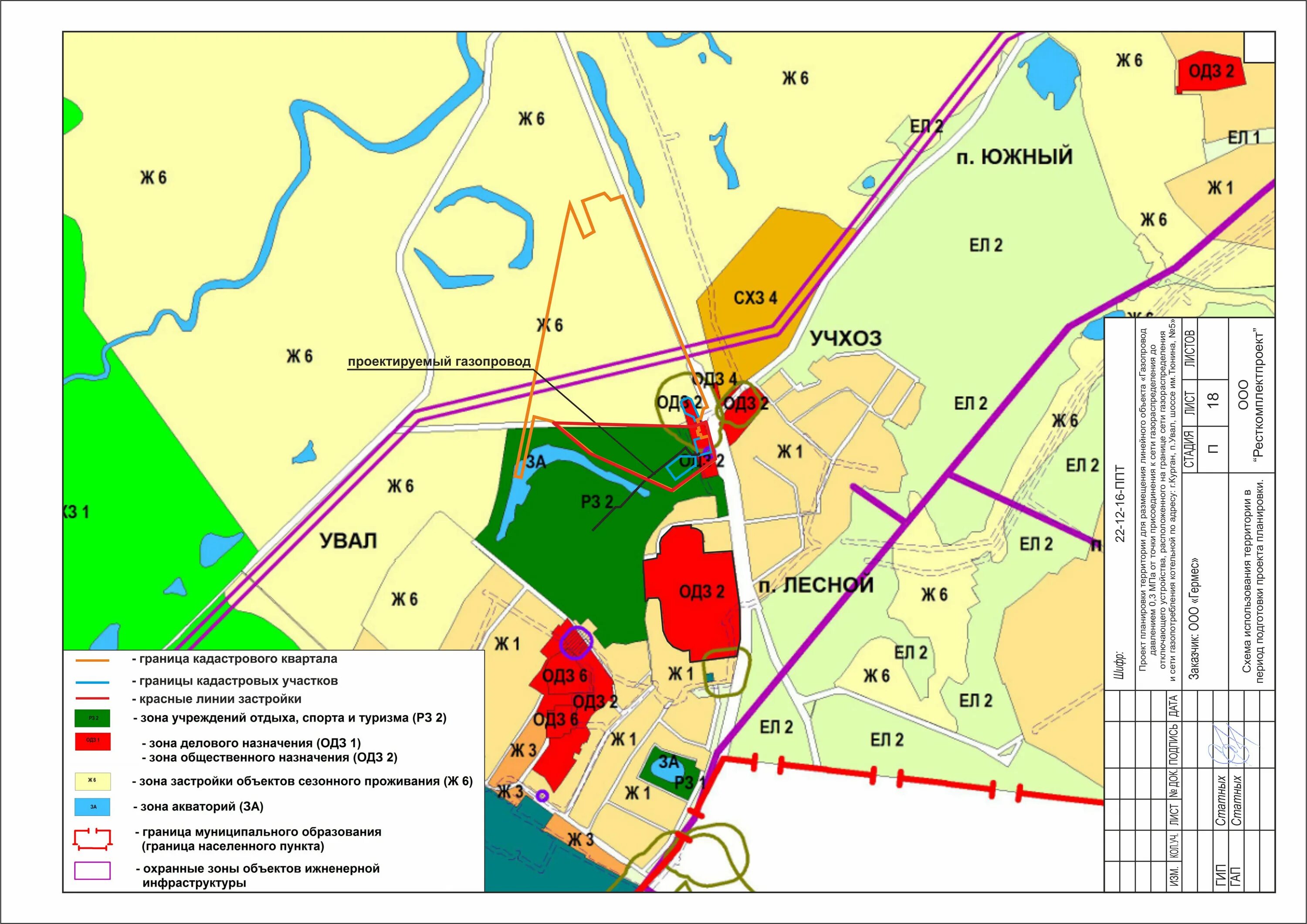 Проект межевания территории газопровода