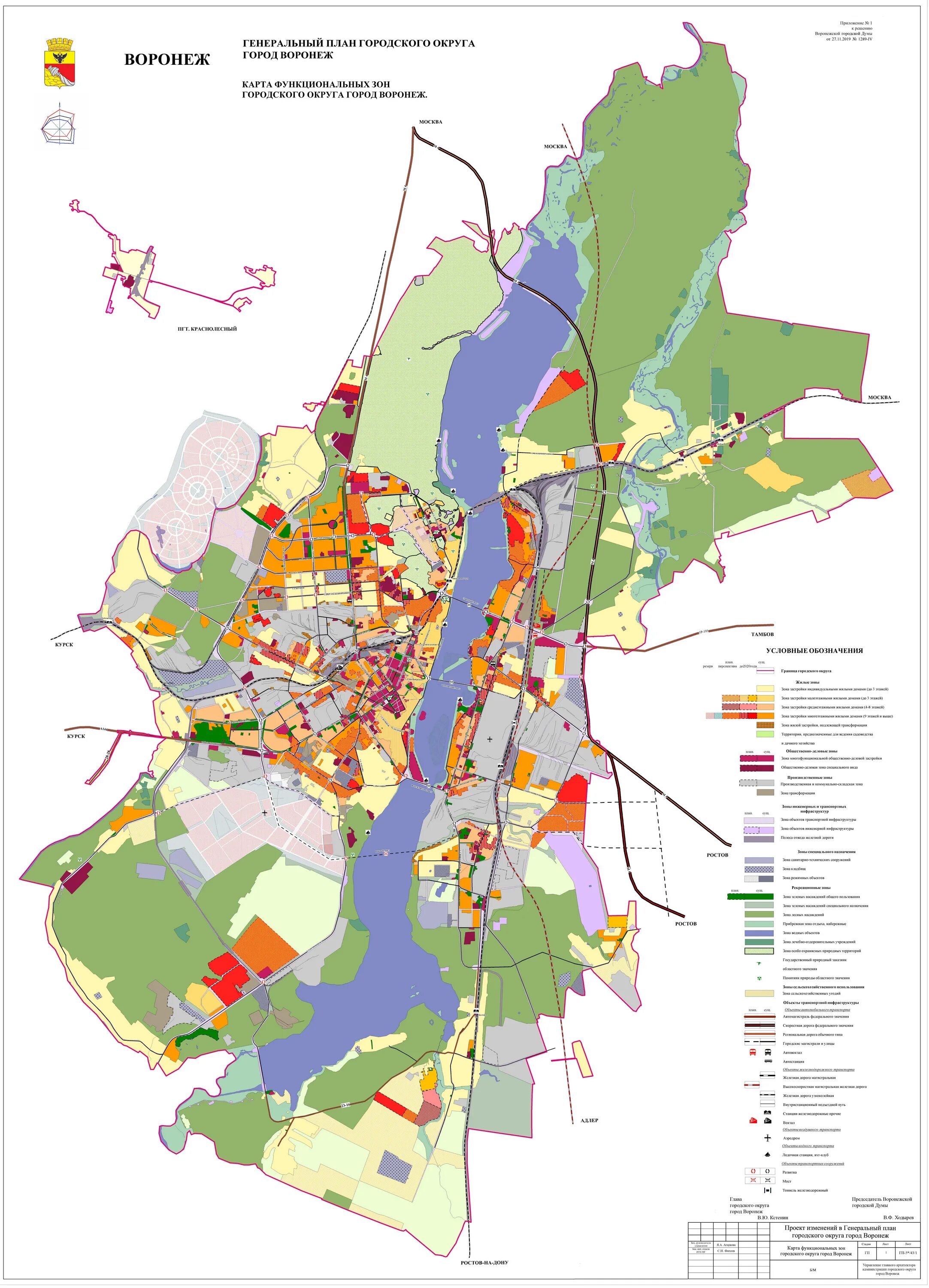 Проект планировки территории города воронежа РЕШЕНИЕ от 27.11.2019 № 1289-IV