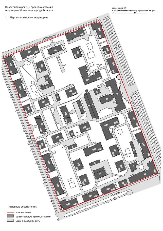 Проект планировки территории квартала постановление Утвержденный проект планировки и межевания территории