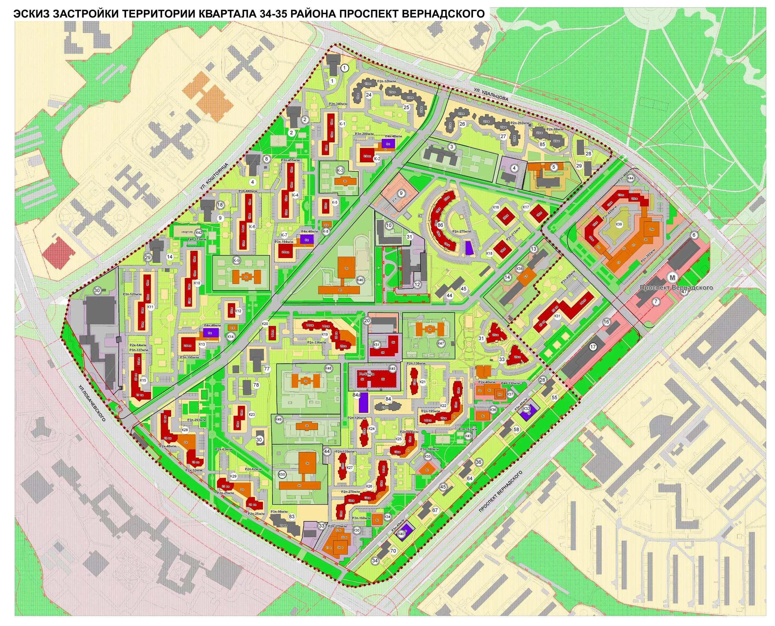 Проект планировки территории московского района Строительство в квартале 34-35
