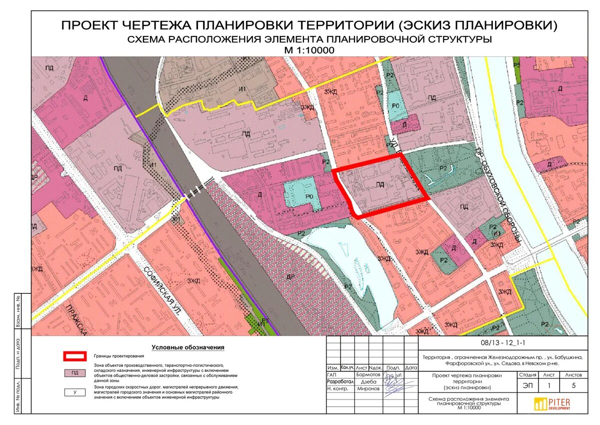 Проект планировки территории стоимость за 1 га Проект планировки и межевания территории S 10 Га. (ППТ и ПМ) Невский район