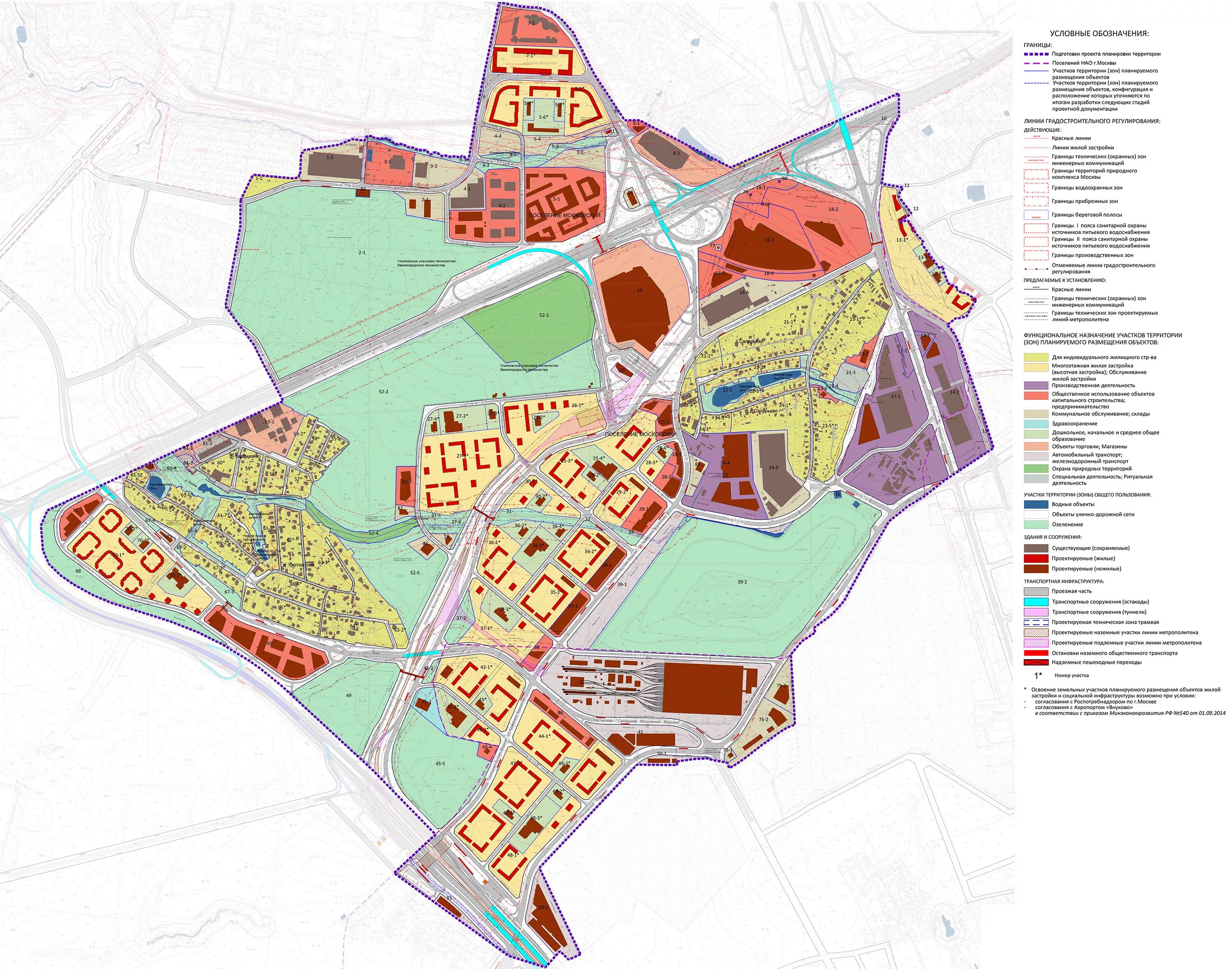 Проект планировки территории видное Проект планировки территории ТПУ "Саларьево" Генплан Москвы
