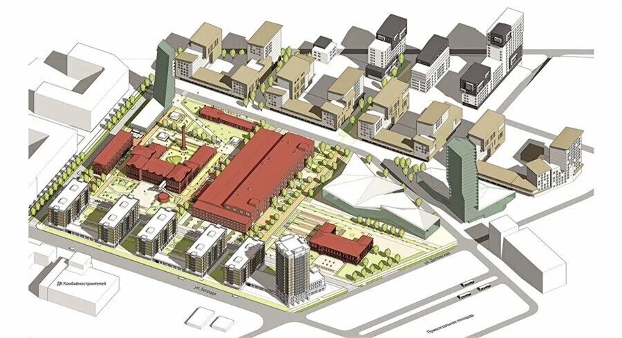 Проект планировки территории завода Технодром на мелькомбинате и картины в котельной": как старые заводы могут послу