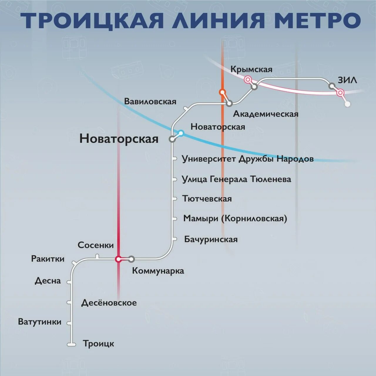 Проект планировки второго участка троицкой линии метро Троицкая линия метро строится полным ходом, планируем её запустить уже в конце 2