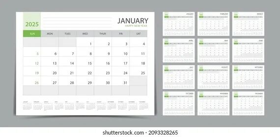 Проект производственного календаря на 2025 17 965 Calendar 2025 bilder, arkivfotografier og vektorer Shutterstock