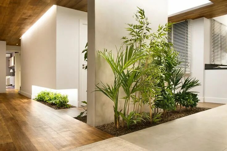 Проект растения интерьере дома Built-In Planters Have Been Included In The Design Of This Apartment Interior ga