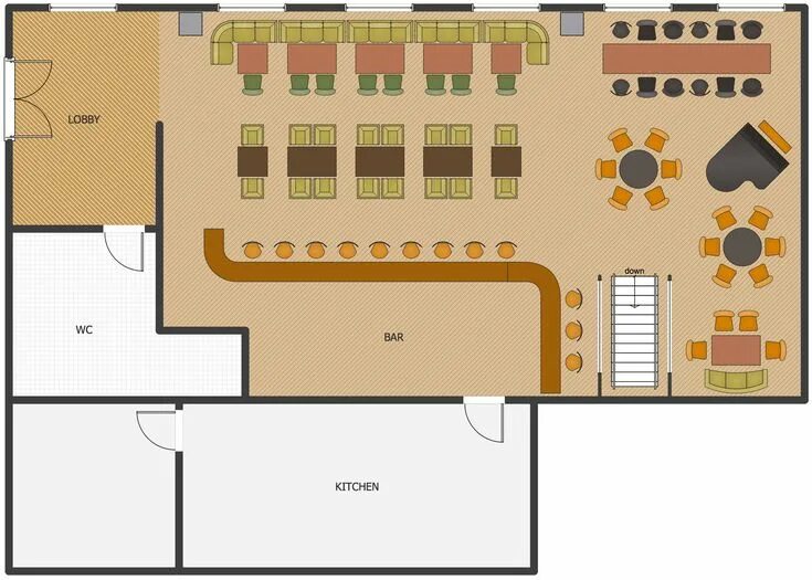 Проект ресторана фото Italian #Restaurant #Floor #Plan Restaurant floor plan, Cafe floor plan, Restaur