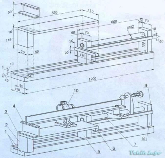 Проект самодельного станка Самодельные токарные станки чертежи: найдено 68 картинок
