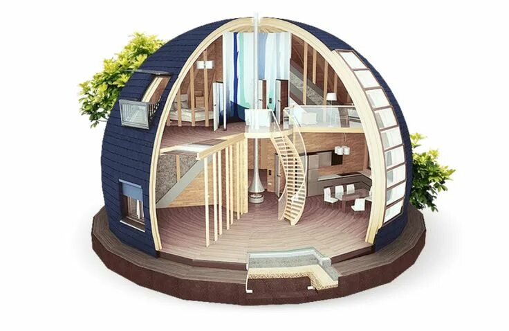 Проект сфера фото Contemporary And Cozy Round Homes 'Skydome' Eco house design, Geodesic dome home