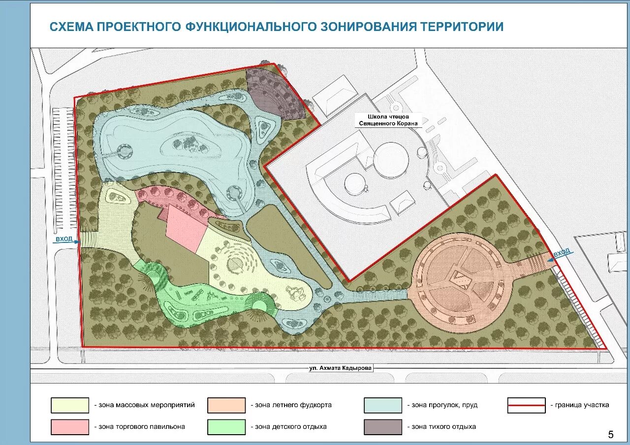 Проект схемы планировки и зонирования территорий Городской парк "Марта" г. Урус-Мартан