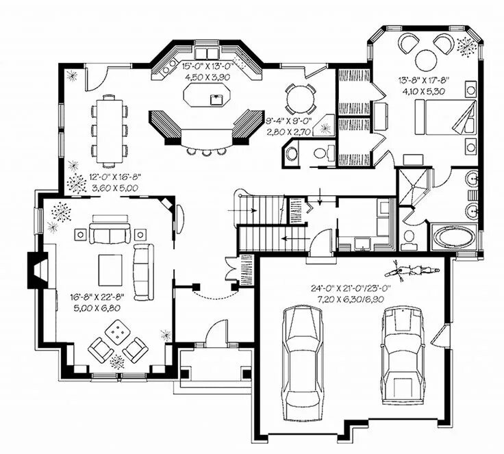 Проект современного дома чертеж #House #Plans #Ranch #ranch house plans 1800 sq ft in 2020 Ranch house plans, Ho